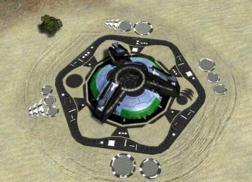 Strategický raketomet Apocalypse, obranná budova Aeon Tech 3 ve vrchním veliteli.