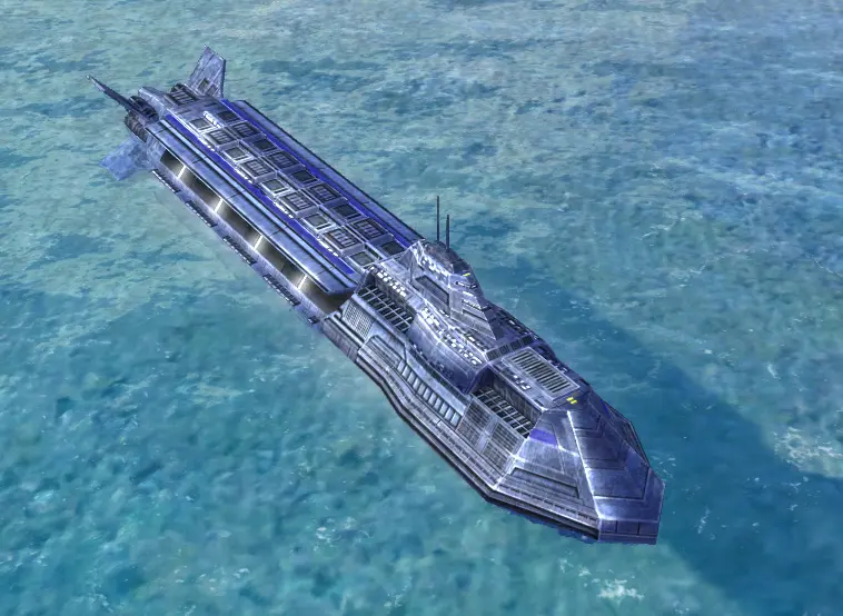 The Atlantis Submersible Aircraft Carrier, UEF Experimental Unit in Supreme Commander.