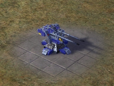 L'artiglieria anti-contraerea del filtro dell'aria, edificio della difesa UEF Tech 2 in Supreme Commander.