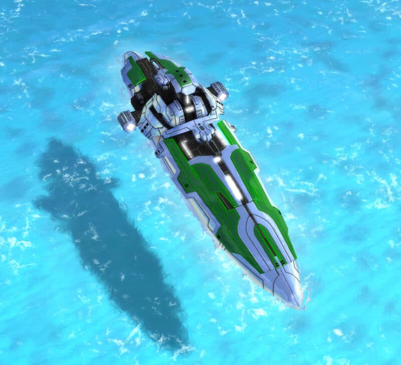 Beacon Class Frigate, námořní jednotka Aeon Tech 1 ve vrchním veliteli.