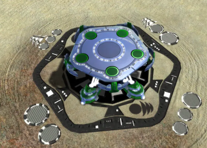 The Cradle Air Staging Facility, Aeon Tech 2 Defensive Building in Supreme Commander.