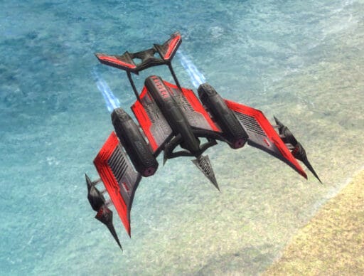 Der Kormoran-Torpedobomber, Cybran Tech 2 Air Unit im Oberbefehlshaber.