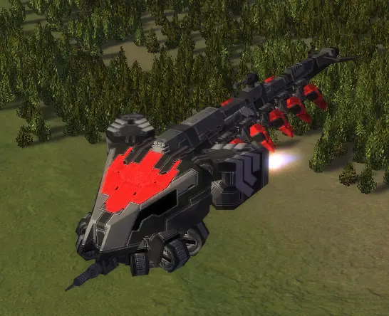 The Dragon Fly Air Transport, Cybran Tech 2 Air Unit in Supreme Commander.
