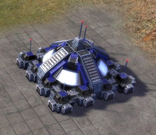 Der EG-200 Fusionsreaktor T2 Power Generator, UEF Tech 2 Wirtschaftsgebäude in Supreme Commander.