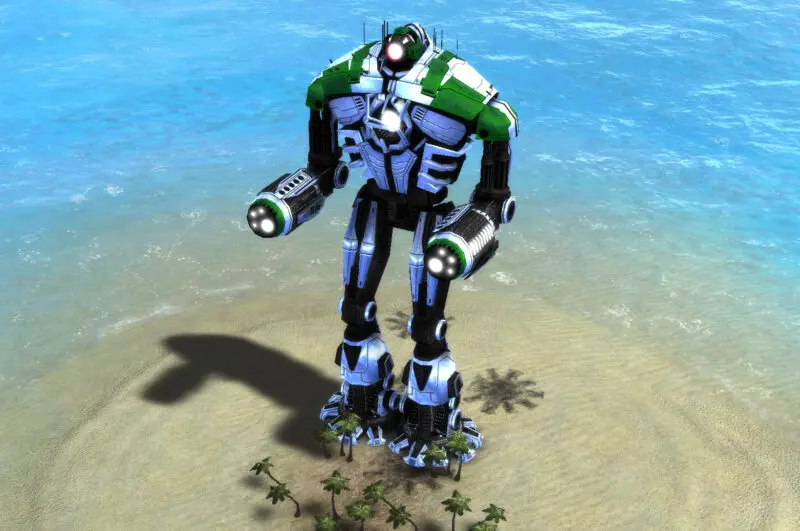 The Galactic Colossus Sacred Assault Bot, Aeon Experimental Unit in Supreme Commander.