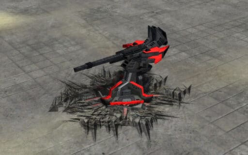 Die Gunther Artillerie-Installation, Cybran Tech 2 Defensive Building im Supreme Commander.