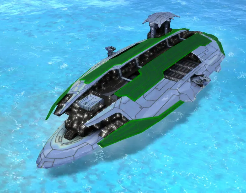 The Keefer Class Aircraft Carrier, Aeon Tech 3 Naval Unit in Supreme Commander.