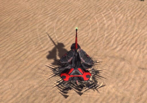 El sistema de radar Magno, edificio defensivo Cybran Tech 1 en Supreme Commander.