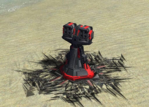 Mymridon Anti-Air SAM Launcher, Cybran Tech 3 Defensive Building in Supreme Commander.