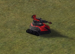Die mobile leichte Artillerie Medusa, Cybran Tech 1 Land Unit im Oberbefehlshaber.