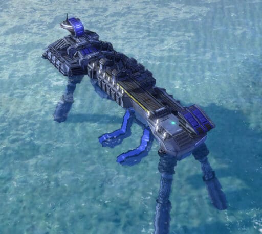 Die T2 Navy Factory, UEF Tech 2 Wirtschaftsgebäude in Supreme Commander.