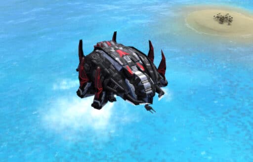 Das Soul Ripper Gunship, Cybran Experimental Unit im Oberbefehlshaber.