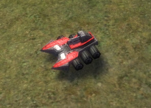 Die mobile Luftabwehrkanone Sky Slammer, Cybran Tech 1 Land Unit im Oberbefehlshaber.