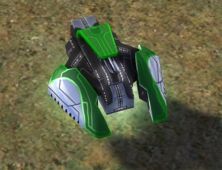 Lehký tank Aurora, pozemní jednotka Aeon Tech 1 ve vrchním veliteli.