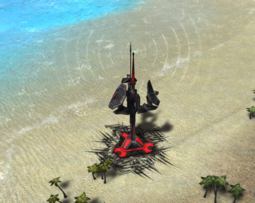 Das T2-Radarsystem, Cybran Tech 2 Defensive Building im Supreme Commander.