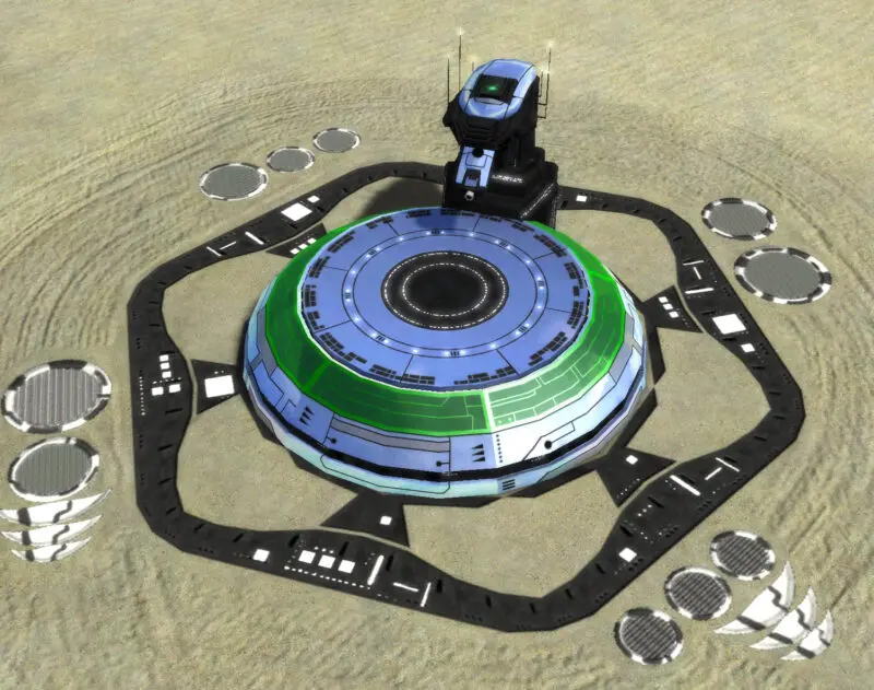 The T1 Air Factory, Aeon Tech 1 Economy Building in Supreme Commander.