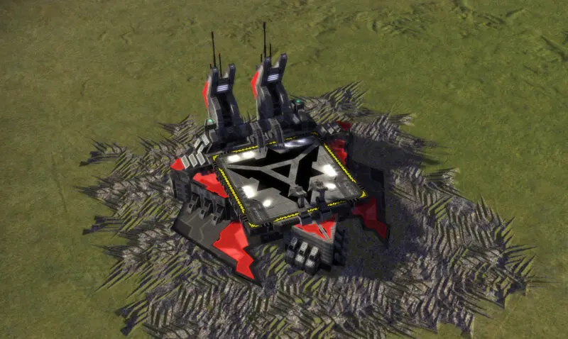 The T2 Air Factory, Cybran Tech 2 Economy Building in Supreme Commander.