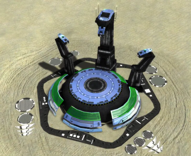 The T3 Air Factory, Aeon Tech 3 Economy Building in Supreme Commander.