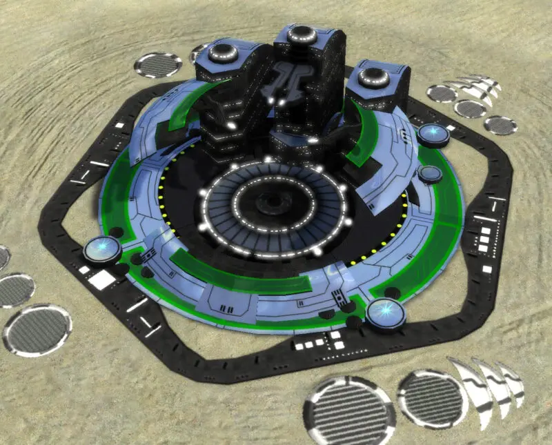 The T3 Land Factory, Aeon Tech 3 Economy Building in Supreme Commander.