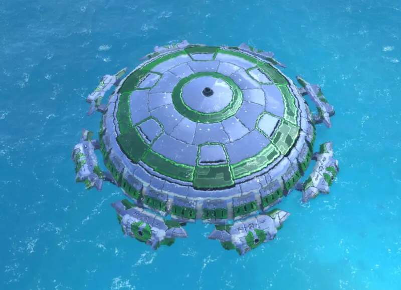 The Tempest Submersible Battleship (Submerged), Aeon Experimental Unit in Supreme Commander.