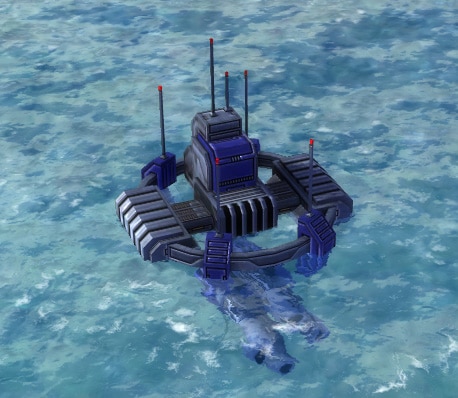 Lo Tsunami Heavy Torpedo Launcher, edificio della difesa UEF Tech 2 in Supreme Commander.